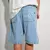 BERMUDA PLANO C JEANS BAGGY AZUL CLARO - comprar online