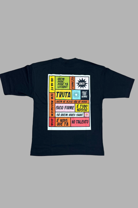 CAMISETA OVER DTF FRENTE/COSTA BANKS ''FAZ TEU CORRE'