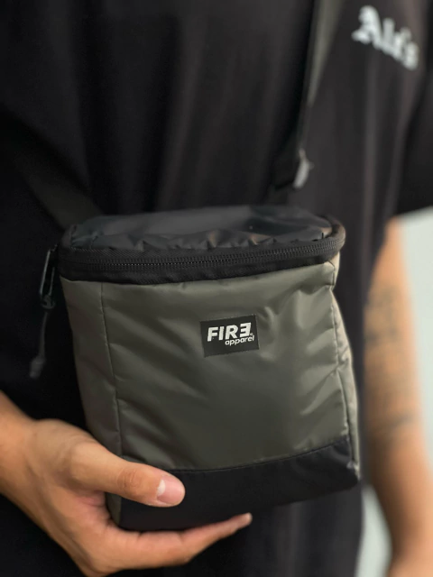Shoulder bag fire (térmica) cinza e preta - comprar online