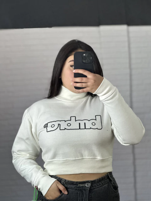 CROPPED MOLETOM TIPOGRAFIA - comprar online