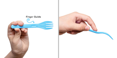 Cubiertos silicona OMIE POD SET - Capri Blue - Isatina