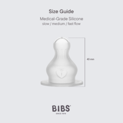 Tetina de silicona BIBS FLUJO LENTO pack x2 - Isatina