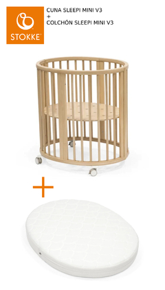 Cuna y colchón sleepi mini V3 de Stokke