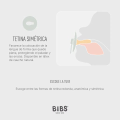 Chupete BIBS Simétrico - Vanilla/Cloud - Isatina
