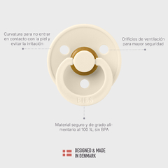 Chupete BIBS White/Dark Oak - Isatina