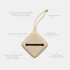 Imagen de Estuche de silicona porta chupetes BIBS - Blush