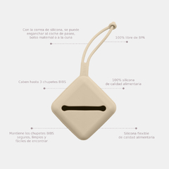 Estuche de silicona porta chupetes BIBS - Steel Blue - tienda online