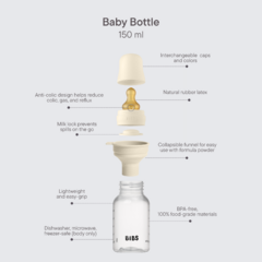 Pack de 2 Mamaderas BIBS CAUCHO 150ML - Ivory - tienda online