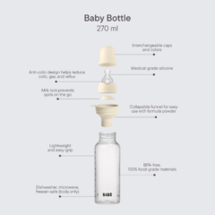 Pack de 2 Mamaderas BIBS SILICONA 270ML - Ivory - Isatina