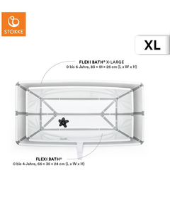 Bañera Stokke Flexibath XL - Blanca/Gris - Isatina