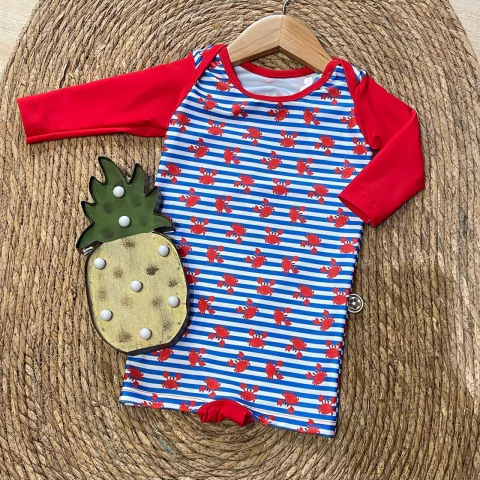 Enterito UV azul y rojo "cangrejitos"