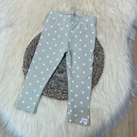 Calza estrellas beige