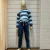 Remera rayas azul y celeste - comprar online