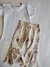 Calza oxford floreada beige - comprar online