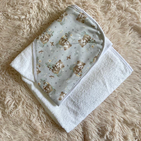 Toallon gris "ositos"