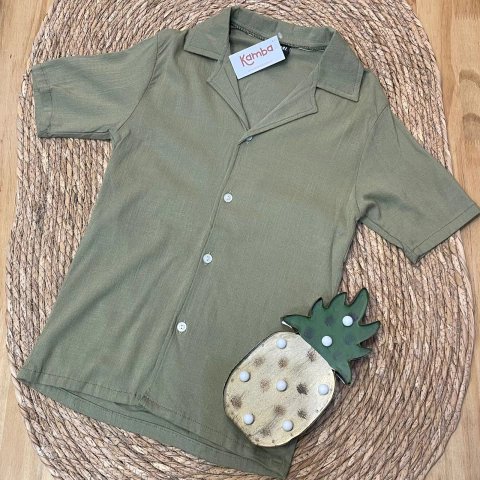 Camisa lino verde