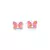 Brinco infantil prata 925 borboleta rosa