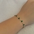 Pulseira banhado a ouro de cristais