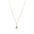 Colar infantil banhado a ouro cristal rosa