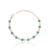 Pulseira banhado a ouro de cristais - loja online