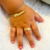 Conjunto pulseira e anel personalizado de luxo