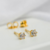 Brinco banhado a ouro ponto de luz 4mm
