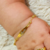 Pulseira de plaquinha de bolinha lisa
