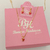 Conjunto infantil colar e brinco de coração rosa