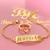 Pulseira infantil de luxo personalizada chapinha vazada - comprar online