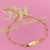 Pulseira de plaquinha de bolinha lisa - comprar online