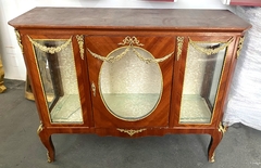 Vitrine Buffet Francesa Radica Bronze Adornos Luiz Xv Luxo - loja online