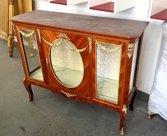 Vitrine Buffet Francesa Radica Bronze Adornos Luiz Xv Luxo