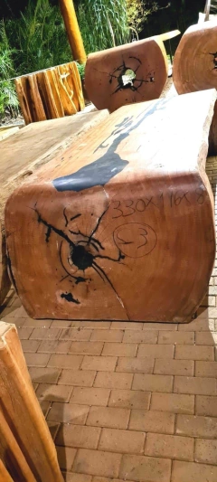 Mesa de Jantar Madeira Rustica Cascata Aço Carbono Luxuoso - loja online