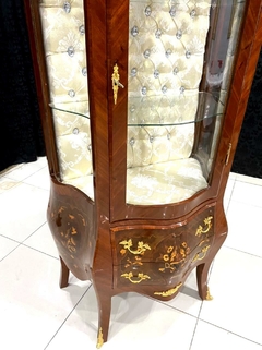 Cristaleira Vitrine França Maciça Bronze Classico Capitone - comprar online