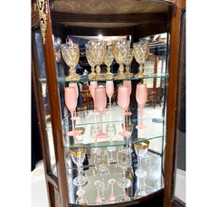 Cristaleira Francesa Bronze Cravejado Fina Marchetaria - LUXdécor
