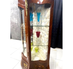 Cristaleira Francesa Bronze Cravejado Fina Marchetaria - LUXdécor