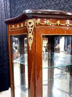 Cristaleira Vitrine França Maciça Bronze Classico Espelhado - comprar online