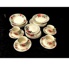 Jogo de Jantar Porcelana Nobre 20pçs Rosas e Versace - loja online
