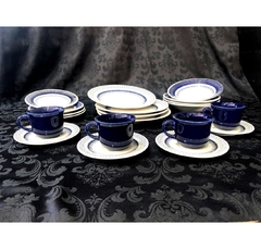 Jogo De Jantar Azul Marinho Porcelana Nobre 20 Pçs - comprar online