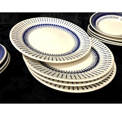 Jogo De Jantar Azul Marinho Porcelana Nobre 20 Pçs - loja online
