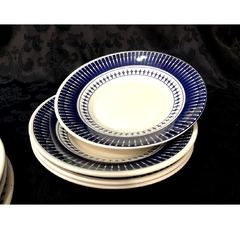 Jogo De Jantar Azul Marinho Porcelana Nobre 20 Pçs - LUXdécor