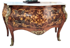 Cômoda Móvel Classico Bronze Imponente Marmore Branco Luxo