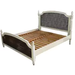 Cama Madeira De Lei Classica Palhinha Império Luxo