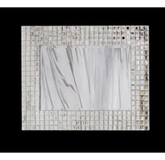 Espelho Decorativo Moldura Quadrados Alta Decoração