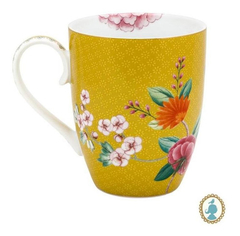 Conjunto 06 Canecas Amarela Passarinho E Flor