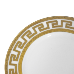 Jogo de Jantar 81 pçs Porcelana Off White Ouro Prensado Versace Grego - loja online