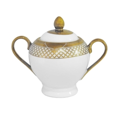 Jogo De Jantar 81 Pçs Porcelana Off White Ouro Prensado na internet