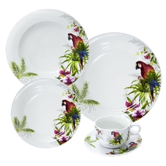 Jogo De Jantar Porcelana Design Passaros