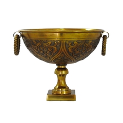 Vaso Classico Dourado Base E Alças Impecavel Traços - LUXdécor
