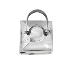 Lanterna Maior Decorativa Metal Prateada Classico - LUXdécor